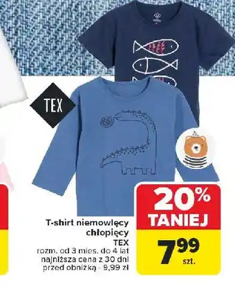 Carrefour T-shirt niemowlęcy chłopięcy 3 mies - 4 lat Tex oferta