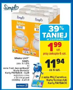 Carrefour Mleko 1.5% Simpl oferta