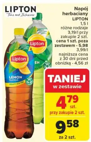 Carrefour Herbata mrożona classic Lipton Green Ice Tea oferta