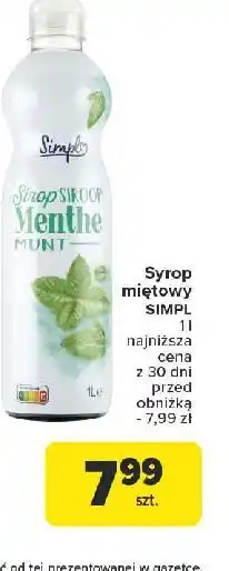 Carrefour Syrop mint Simpl oferta