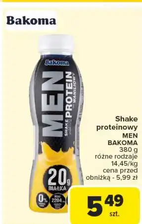 Carrefour Shake waniliowy Bakoma Men Protein oferta