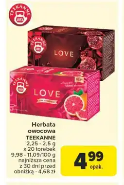 Carrefour Herbata pink grapefruit Teekanne Love oferta