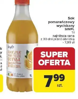 Carrefour Sok pomarańczowy Simpl oferta