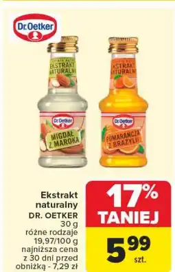 Carrefour Ekstrakt naturalny pomarańcza z brazylii Dr. Oetker Ze Świata Natury oferta