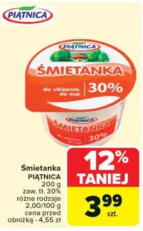 Carrefour Śmietana 30% Piątnica oferta