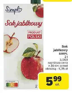 Carrefour Sok jabłkowy Simpl oferta