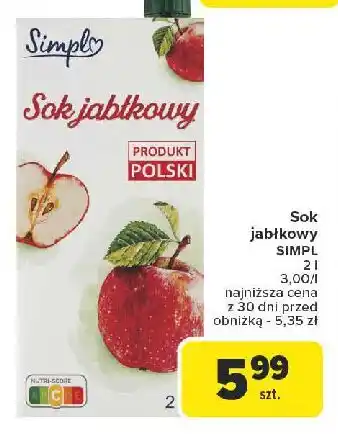 Carrefour Sok jabłkowy Simpl oferta