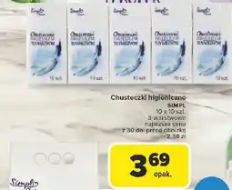 Carrefour Chusteczki higieniczne Simpl oferta