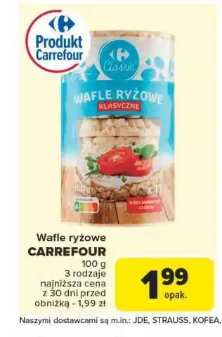 Carrefour Wafle ryżowe klasyczne Carrefour Classic oferta