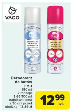 Carrefour Dezodorant do butów sportowych z jonami srebra 2w1 Emu oferta