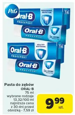 Carrefour Pasta do zębów healthy whitening Oral-B Pro-Expert oferta