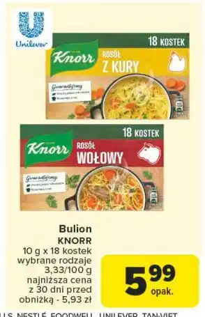 Carrefour Rosół wołowy w kostkach Knorr oferta