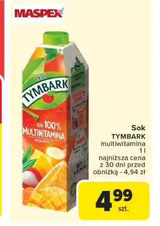 Carrefour Sok multiwitamina Tymbark 1936 oferta