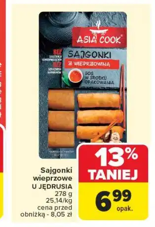 Carrefour Sajgonki z wieprzowiną + sos Asia Cook oferta