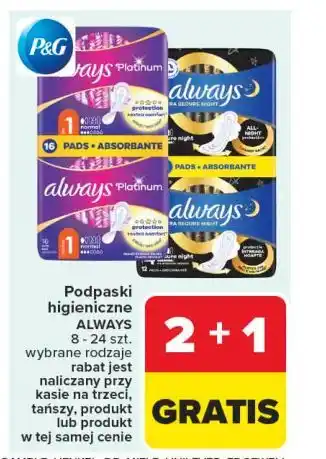 Carrefour Podpaski ze skrzydełkami rozmiar 4 secure night Always Ultra oferta