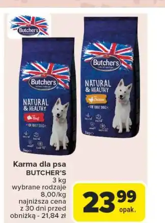 Carrefour Karma dla psa z kurczakiem Butcher's Natural & Healthy oferta