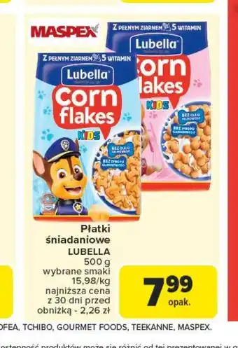 Carrefour Płatki kukurydziane kids Lubella Corn Flakes oferta