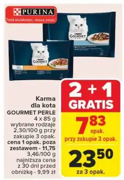 Carrefour Karma dla kota rybny duet Purina Gourmet Perle oferta