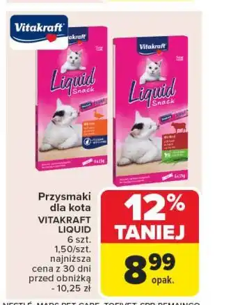 Carrefour Karma dla kota wołowina Vitakraft Liquid Snack oferta