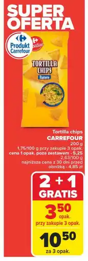 Carrefour Chipsy tortilla naturalne Carrefour oferta