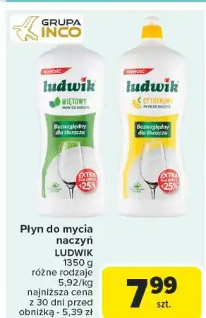 Carrefour Płyn do mycia naczyń cytrynowy Ludwik oferta