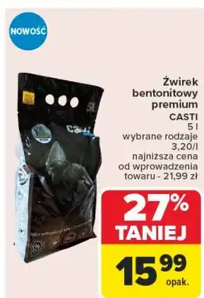 Carrefour Żwirek dla kota bentonitowy Casti oferta