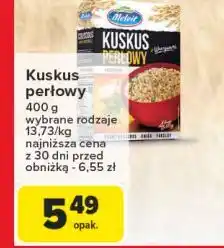 Carrefour Kuskus perłowy z warzywami Melvit oferta