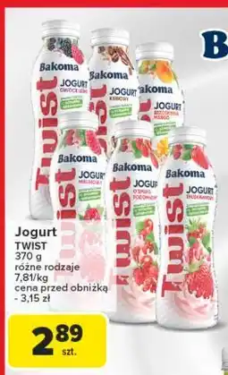 Carrefour Jogurt truskawkowy Bakoma Twist oferta