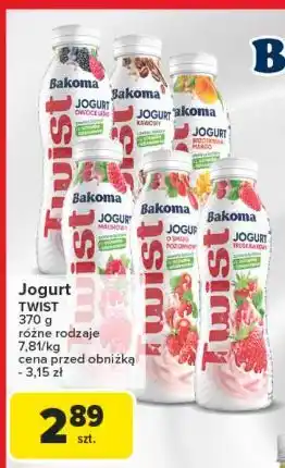 Carrefour Jogurt truskawkowy Bakoma Twist oferta