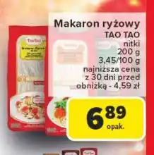 Carrefour Makaron ryżowy wstążki Tao oferta