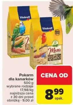 Carrefour Pokarm dla ptaków egzotycznych Vitapol oferta