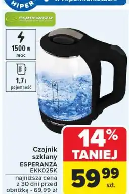 Carrefour Czajnik szklany ekk025w Esperanza oferta