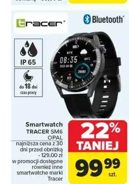 Carrefour Smartwatch sm6 czarny Tracer oferta