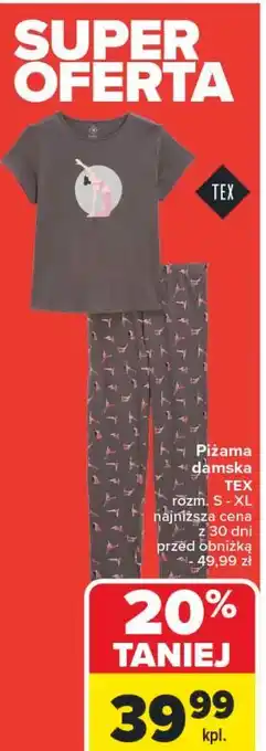 Carrefour Piżama damska s-xl Tex oferta