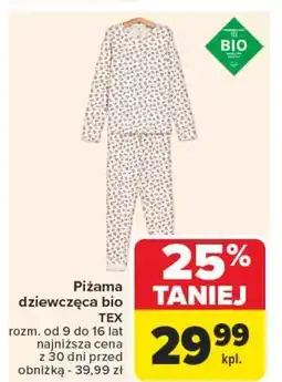 Carrefour Piżama dziewczęca 9-16 lat Tex oferta