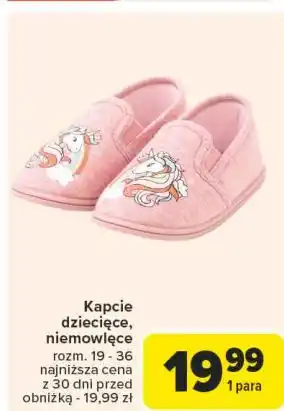 Carrefour Kapcie niemowlęce oferta