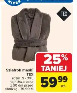 Carrefour Szlafrok męski s-3xl Tex oferta