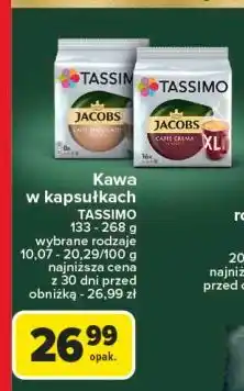 Carrefour Kapsułki caffe crema xl Tassimo Jacobs oferta