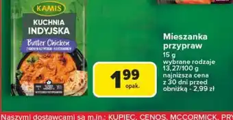 Carrefour Przyprawa butter chicken z kminem rzymskim i kardamonem Kamis oferta