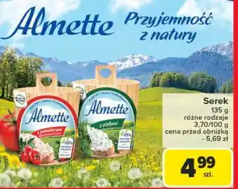 Carrefour Serek z ziołami Hochland Almette oferta