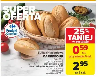 Carrefour Market Bułka śniadaniowa Carrefour oferta