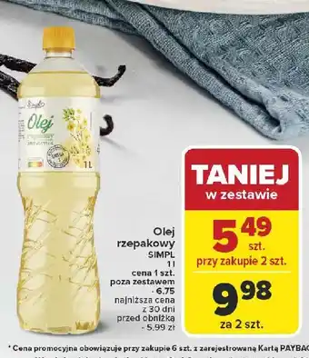 Carrefour Market Olej rzepakowy Simpl oferta