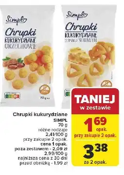 Carrefour Market Chrupki kukurydziane serowe Simpl oferta