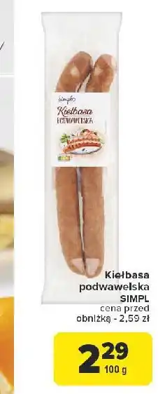 Carrefour Market Kiełbasa podwawelska Simpl oferta