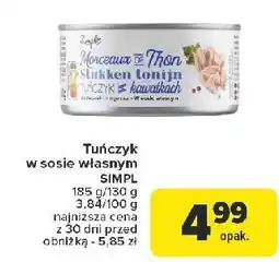 Carrefour Market Tuńczyk w kawałkach w sosie własnym Simpl oferta