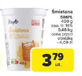 Carrefour Market Śmietana 18 % Simply oferta