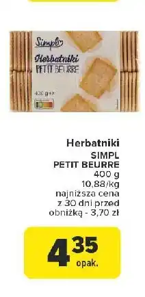 Carrefour Market Herbatniki petit beurre Simply oferta