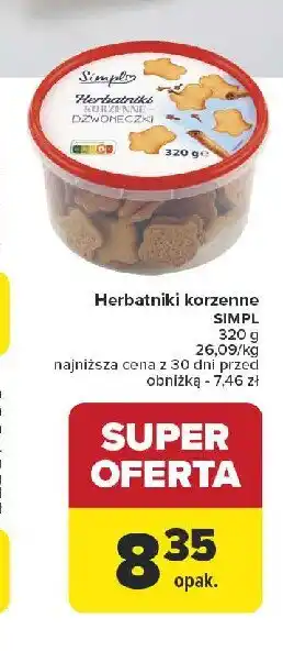 Carrefour Market Herbatniki korzenne dzwoneczki Simpl oferta