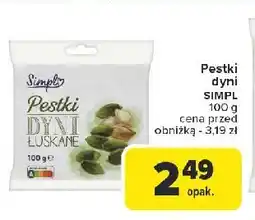 Carrefour Market Pestki dyni łuskane Simpl oferta