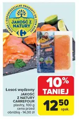 Carrefour Market Łosoś wędzony plastry Jakość z natury carrefour oferta